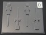 513sp Crafty Mine Dude Chocolate Candy Lollipop Mold FACTORY SECOND